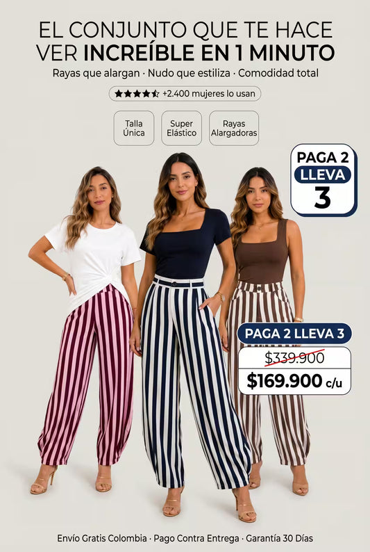 Pantalón Rayas Balloon