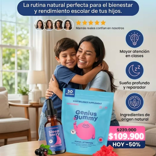 Rutina Mente Brillante & Sueño Profundo: Genius Gummy y Sleep Berry