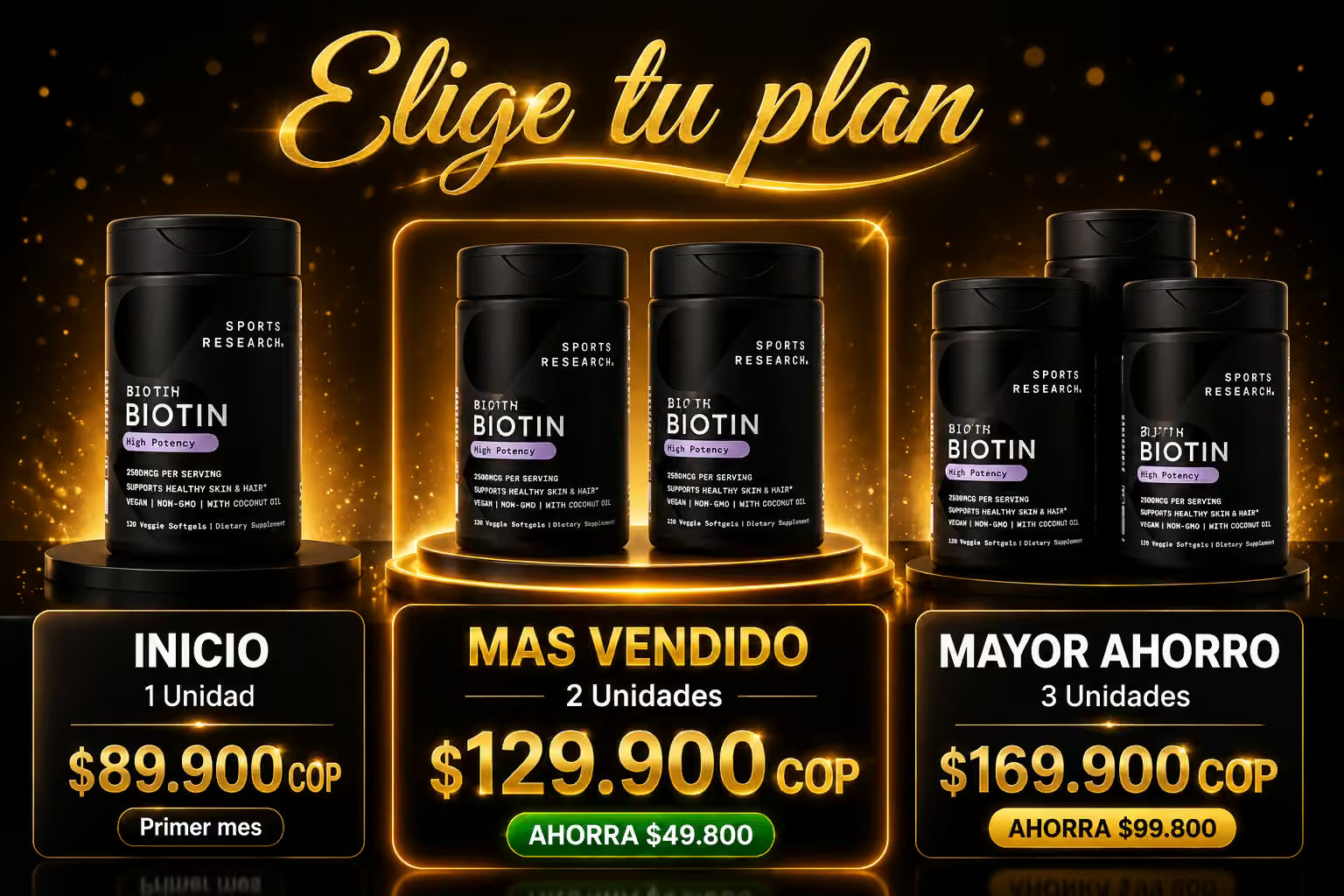 Packs de biotina oferta Colombia